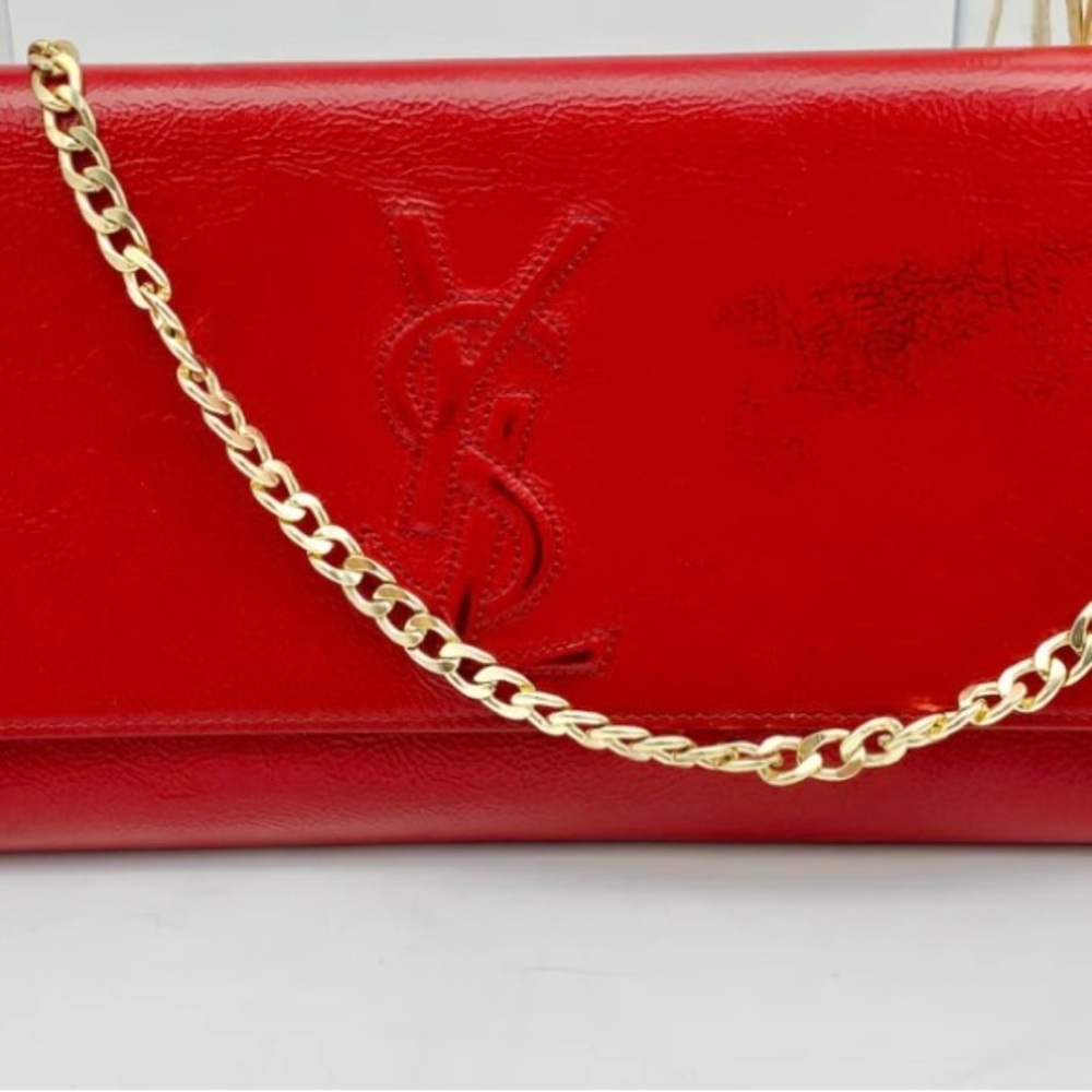Yves Saint Laurent Patent Clutch